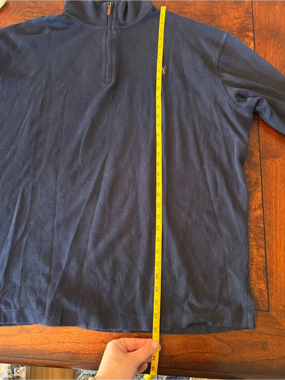 Polo Ralph Lauren Estate Rib‎ Quarter Zip Pullover Sweater 3XB Mens Navy